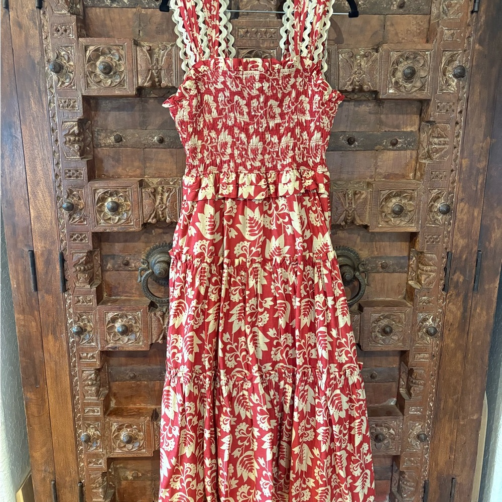 SEA New York Red and Cream Floral Dress, size small. Worn once